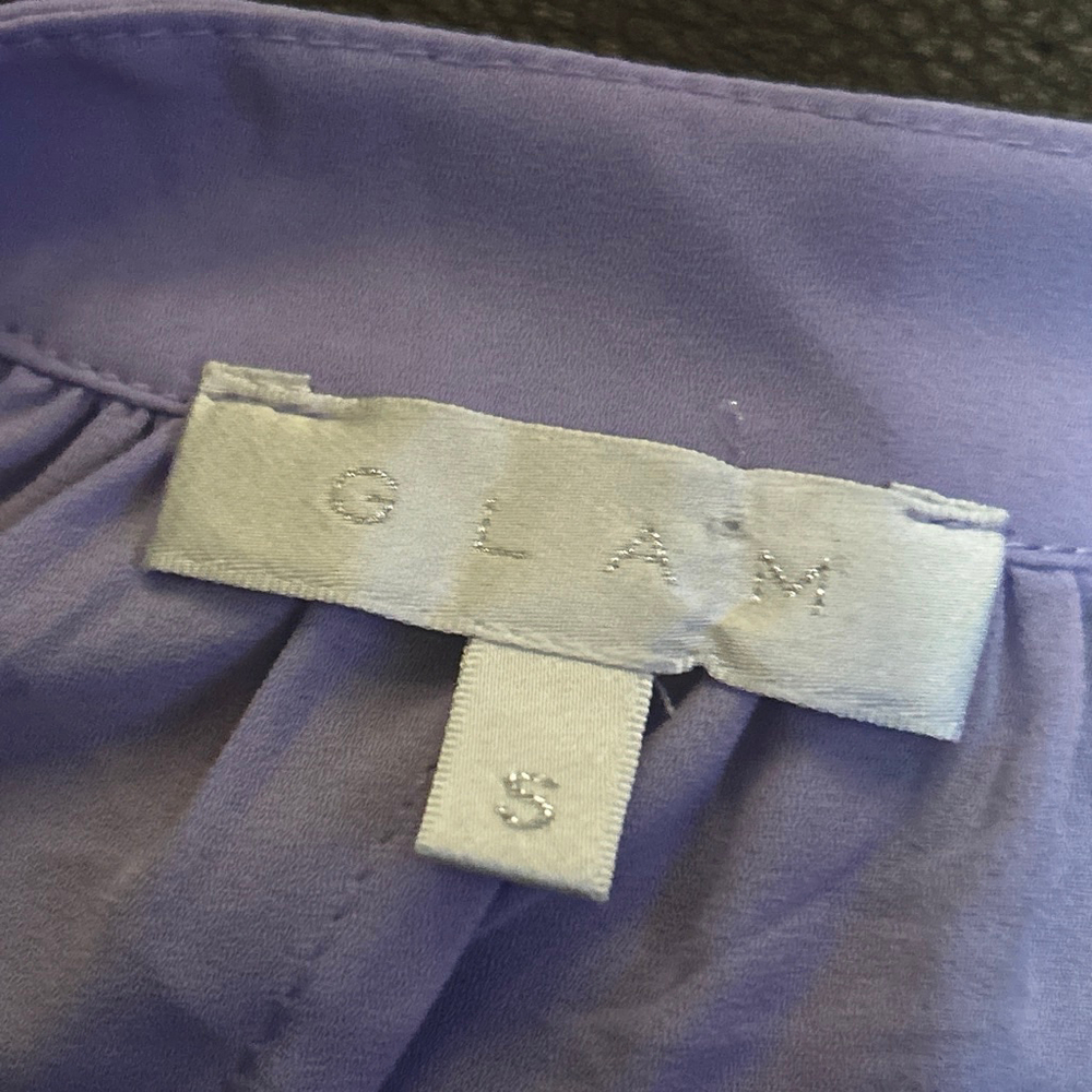 Glam Blouse Women's Size Small Purple 3/4 Sleeve - Picture 4 of 6